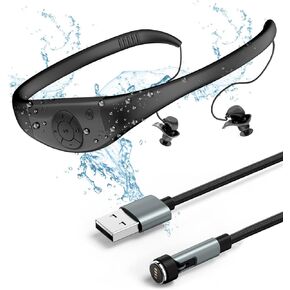 مشغل MP3 مقاوم للماء للسباحة، IPX8 8GB للسباحة تحت الماء MP3، الجري، الرياضات المائية، وقت اللعب 20 ساعة، كابل شحن مغناطيسي in Kuwait