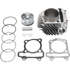 WOOSTAR 62.5mm Big Bore Complete Cylinder and Cylinder Head Rebuild Kit Replacement for 4 Stroke GY6 170cc 180cc 200cc 1P63QML Engine Chinese ATV Quad 4 Wheeler Go Kart Scooter