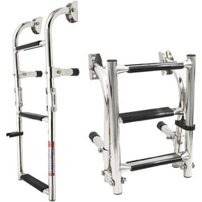 Folding Boat Ladder Stainless Steel Marine Pontoon for Marine Boat Yacht