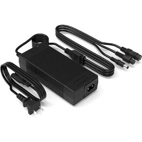 29.4V 2A 3Plugs Electric Scooter Charger.3-in-1 Plugs Replacement Universal Power Supply Adapter Charger for 25.2V 25V Lithium E-Bike Scooter Battery.