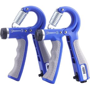 Hand Grip Strengthener 2 Pack,Grip Strength Trainer with Adjustable Resistance 10-130 Lbs,Forearm Exerciser,Hand Grip Exerciser for Muscle Building and Injury Recover