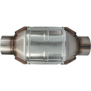 MAYASAF 3" Inlet/Outlet Universal Catalytic Converter, 14" Overall Length, w/o O2 Port (EPA Compliant)