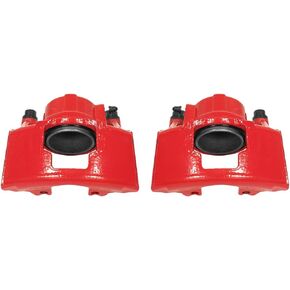Power Stop Front S4297 Pair of High-Temp Red Powder Coated Calipers