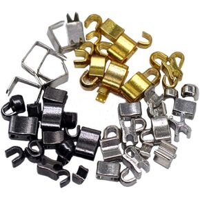 Meillia 55 Pieces #3 and #5 Zipper Bottom Stops and Top Stops Zipper Stops in Gold, Silver and Gunmetal