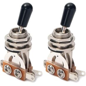 3 Way Toggle Switch Pickup Selector with Black Tip Knob for Gibon Epiphone Les Paul Electric Guitar Part 2Pcs