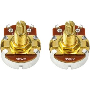 ROZILO 2pcs A250K Guitar Pots L18mm Shaft Audio Taper Volume Guitar Potentiometer for Electric Guitar/Bass
