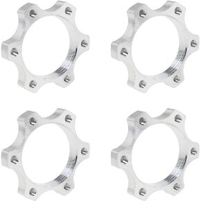 4PCS Disc Brake Tools Bicycle Freewheel Threaded Hubs Disc Brake Rotors Aluminium Brake Rotor Flange Adapter 44MM Disc Threaded Base for Connecting Bicycle Rotors and Brake Drums