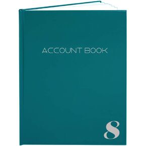 BookFactory 2 Column Ledger Book/Account Book/Accounting Ledger/Notebook (Two Columns Columnar Book Format) - Black Hardbound, Section Sewn, 100 Pages, 8.5" x 11" (ACT-100-7CS-LKT16(Account_2Col)-AX)