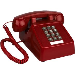 TelPal Landline Phones for Home Office Hotel School Corded Single Line Heavy Desktop Basic Telephone for Seniors Retro Classic Old Fashion Movie Decor Telephones with Loud Metal Bell Ringer (Black)