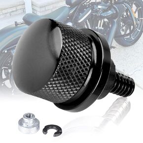 Goldfire 3D Skeleton Hard Anodized 1/4" Seat Thumb Bolts Screw Rear Fender Seat Nut Kit Compatible with 1996-2016 HD Sportster Touring Road King Dyna Fatbob Street Glide Road Glide (Black Kit A)
