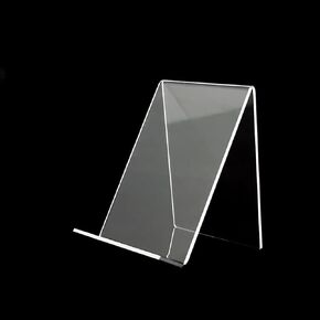 2 Pcs Clear Acrylic Book Table Stand Photo Display Holder Plastic Plate Stand Notebooks Paper Stand for Display