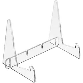 PATIKIL 114mm Height Book Stand, Acrylic Detachable Desktop Book Display Holder for Reading, Clear