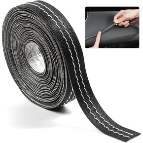 13.12FT(4M) Automobile interior trim strip leather decorative line,Universal Car Imitation car interior leather stitching line,DIY Flexible Strip Garnish Accessory [White line]