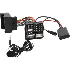 for e46 Bluetooth Adapter, Car Bluetooth Audio Adapter Cable, AUX Input Cable Adapter Bluetooth 5.0 with Microphone for E46 320i 320ci