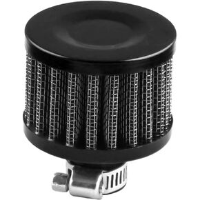 2pcs 12mm Air Filter Cold Air Intake Filter Breather Turbo Vent Air Intake Filter Cleaner Black Universal for car and Motorcycle