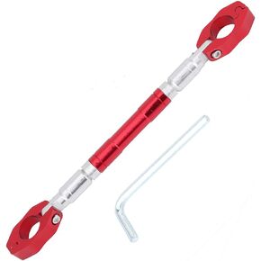 Motorcycle Handlebar Brace Crossbar Universal Adjustable Motorcycle Handlebar Balance Bar Aluminium Alloy Strengthen Lever Bar Motorrad Balance Lenker for Most 22mm Handlebar(Red)