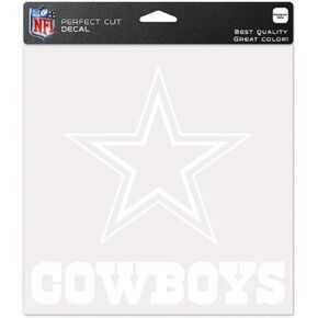 Wincraft NFL Dallas Cowboys WCR25659014 Perfect Cut Decals, 8" x 8",White