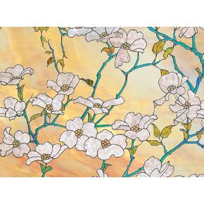 Brewster PF0708 Dogwood Sidelight Premium Film, Orange 11.5x78 Inch, White, 6.24 Sq Ft (Pack of 1)