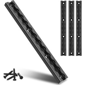 4pcs L Track Tie Down System|12inch Length-L Track Black Powder Coated Aluminum Use On Securing Motorcycles, Dirt Bikes, ATVs, Pickup Trucks, Vans, Or Utility Trailers 