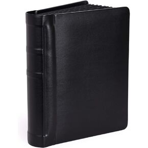 Professional Leatherette Bound Photo Album for Weddings and Special Occasions (5x7 (10 Page), Black/Black)