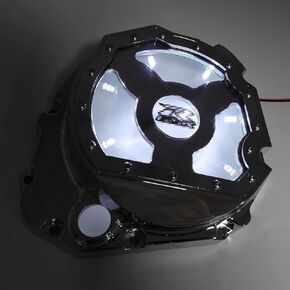HTTMT- Black Glass See Through Engine Clutch Cover Protector Compatible with 2001-2005 GSXR 600 1000/2000-2005 GSX-R 750 Motorcycle [P/N: MT313-010A-BK]