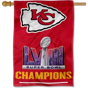 Kansas City Chiefs Super Bowl LVIII Champions House Banner Flag