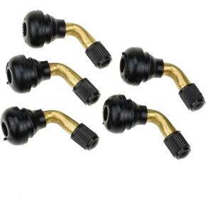 5Psc Tire Valve Stem Bent 45 Degree Angled for 50cc 150cc Scooter Motorcycle Moped Kids Kazuma Quad ATV lawnmower Tires Go Karts