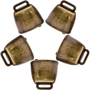 5 Pack Pet Bell Anti-Lost Bells Animal Bell Cow Horse Sheep Grazing Metal Copper Bells,Cattle Farm Animal Loud Bronze Bell