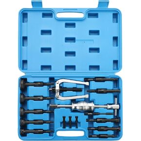 ATPEAM Blind Hole Collet Bearing Race and Seal Puller Extractor Kit | 16PCS Blind Hole Bearing Puller Blind Hole Bearing Puller Slide Hammer Pilot Insert Inner Bearing Removal Tool Set
