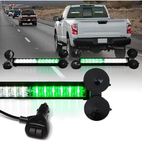 LUMENIX 2x12 Inch LED Traffic Advisor Emergency Strobe Lights Bar Front/Rear Window Windshield 2-in-1 Warning Directional Flashing Lightbar for Construction Vehicles Tow Work Trucks Snowplow- Amber in Kuwait