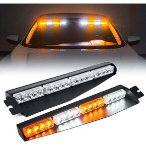 Xprite LED Emergency Visor Strobe Light Bar, Interior Windshield Hazard Warning Caution Lights with Dual Bracket Mount for Police Volunteer Firefighter Vehicles Trucks (Red Blue) in Saudi Arabia