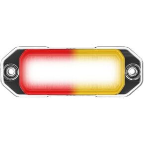 SpeedTech Lights Z4 12W LED Strobe Light لسيارات الشرطة وشاحنات البناء ومركبات الخدمة والمحاريث ومركبات الطوارئ. ضوء إشارة الخطر الوامض لشبكة التثبيت على السطح كهرماني/شفاف (أصفر/أبيض) in Kuwait