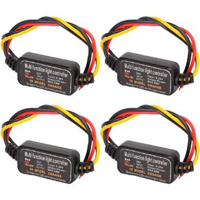 4pcs LED Flash Strobe Controller, 80W Universal DC9‑26V 16 Strobe Modes Brake Light Flasher Brake Light Strobe Module, Car Flasher Module for Motorcycles Cars Trucks for Brake Light Tail Stop Light