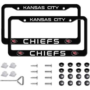 License Plate Frames,Car Accessories Universal Metal License Plate Frame, Front and Back License Plate Holder with Mounting Kit,Pack of 2 (Black 49ers) in Saudi Arabia