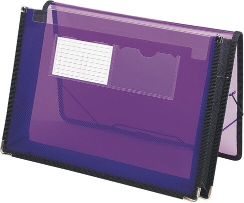 Smead Poly File Wallet with Closure, 2-1/4" Expansion, Flap and Cord Closure, Translucent, Letter Size, Blue (71953) in Saudi Arabia