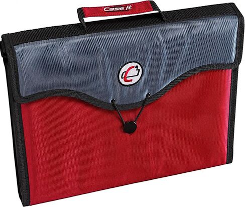 Case-it 13-Pocket Expanding File with Handle and Shoulder Strap, Red, EFF-30-RED in Saudi Arabia
