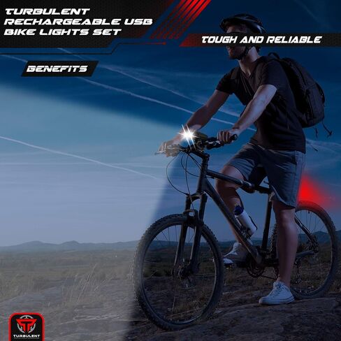 Auto Sensor On/Off Rechargeable Bike Light Set 1000 Lumen Ultra Bright LED Front & Rear Back Flashlight 5 Enhanced Modes Mountain MTB Road IPX6/IPX4 Waterproof in Saudi Arabia