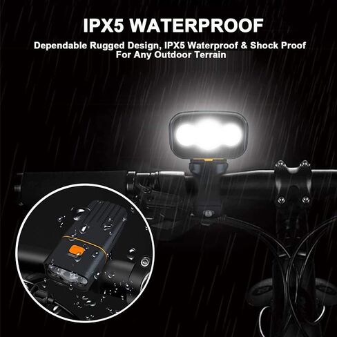 Bike Lights, Bicycle Lights Front and Rear, Rechargeable Battery with Power Bank Function, Headlight Runtime 15+ HR, Cycling Light for Road Mountain Night Riding, Super Bright Free Taillight in Saudi Arabia