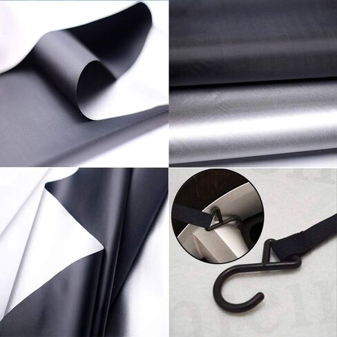 غطاء الزجاج الأمامي نصف غطاء سيارة غطاء مظلة من الشمس مقاوم للماء والغبار والأشعة فوق البنفسجية مقاوم للثلج غطاء عالمي 210D قماش أكسفورد (210D-Fit Sedan/Hatchback) in Kuwait