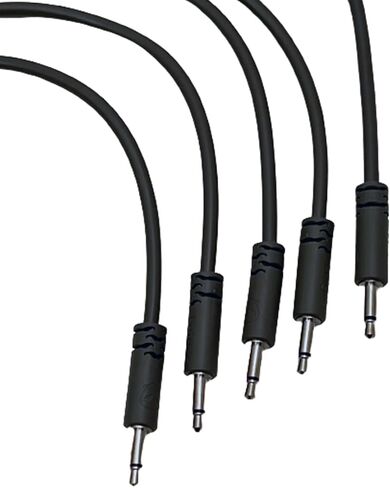 Luigis Modular Supply Spaghetti Eurorack Patch Cables - Package of 5 Dark Gray Cables, 18 (45 cm) in Saudi Arabia