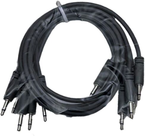 Luigis Modular Supply Spaghetti Eurorack Patch Cables - Package of 5 Dark Gray Cables, 18 (45 cm) in Saudi Arabia