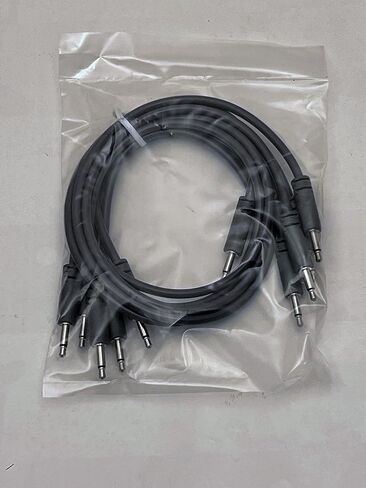 Luigis Modular Supply Spaghetti Eurorack Patch Cables - Package of 5 Dark Gray Cables, 18 (45 cm) in Saudi Arabia