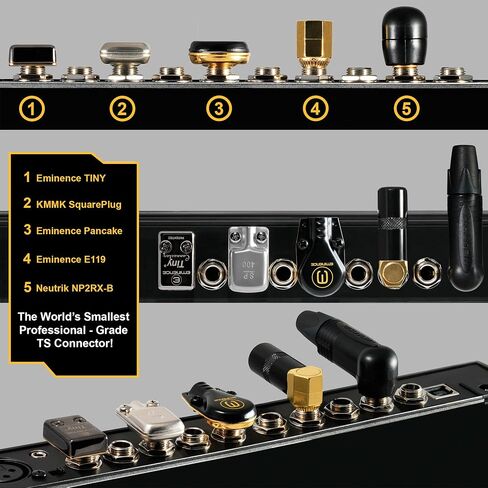WORLDS BEST CABLES 4 Units - 7 Inch - Pedal, Effects, Patch, Instrument Cable Custom Made Using Mogami 2319 Wire & Eminence Tiny Gold-Plated Angled TS Connectors in Saudi Arabia