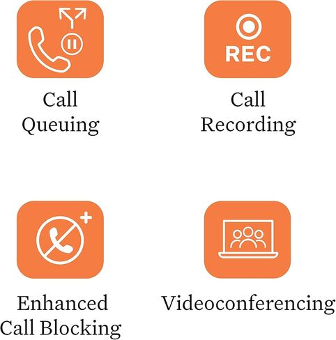هاتف مكتب Ooma Office DP1-O - يتصل لاسلكيًا بمحطة Ooma Office الأساسية. يعمل مع خدمة الهاتف VoIP المستندة إلى السحابة من Ooma Office للشركات الصغيرة، باللون الأسود. in Kuwait