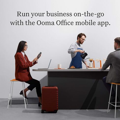 هاتف مكتب Ooma Office DP1-O - يتصل لاسلكيًا بمحطة Ooma Office الأساسية. يعمل مع خدمة الهاتف VoIP المستندة إلى السحابة من Ooma Office للشركات الصغيرة، باللون الأسود. in Kuwait