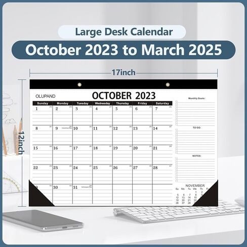 تقويم مكتب 2024-2025-18 شهرًا، تقويم 2024 كتل كبيرة مسطرة ممتازة، تقويم 2024-2025-أكتوبر 2023- مارس 2025، تقويم مكتب 2024 للمنزل أو المكتب أو المدرسة. in Saudi Arabia