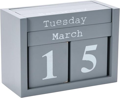 Bloomingville Paulownia Wood Perpetual Calendar, Nature in Kuwait