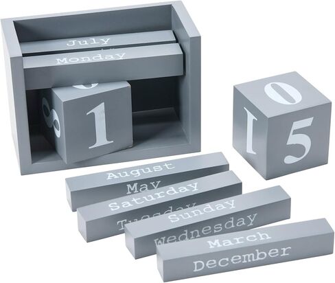 Bloomingville Paulownia Wood Perpetual Calendar, Nature in Kuwait