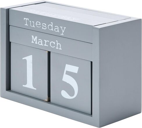 Bloomingville Paulownia Wood Perpetual Calendar, Nature in Kuwait