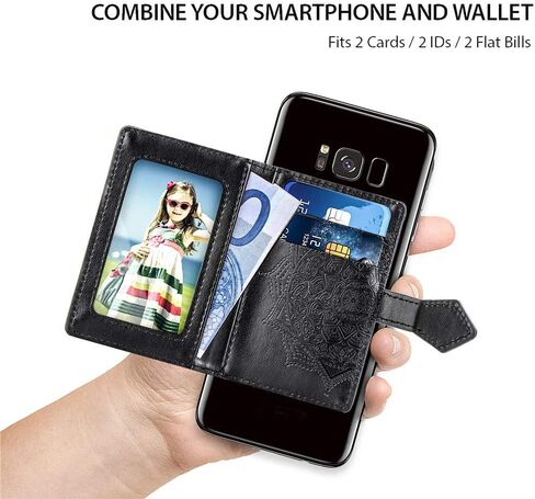 MEUPZZK Cell Phone Wallet Slim 3M Adhesive Credit Card Holder Stick on Wallet Cell Phone for iPhone/Android/Samsung Galaxy and Most Smartphones (A-Black) in Saudi Arabia